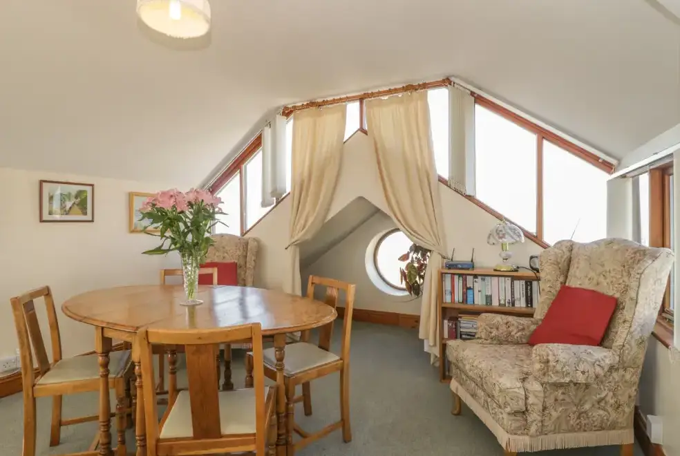 Lounge at Branscombe Holiday Cottage at Old Higher Lighthouse