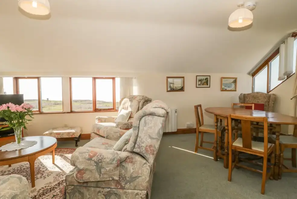 Lounge at Branscombe Holiday Cottage at Old Higher Lighthouse