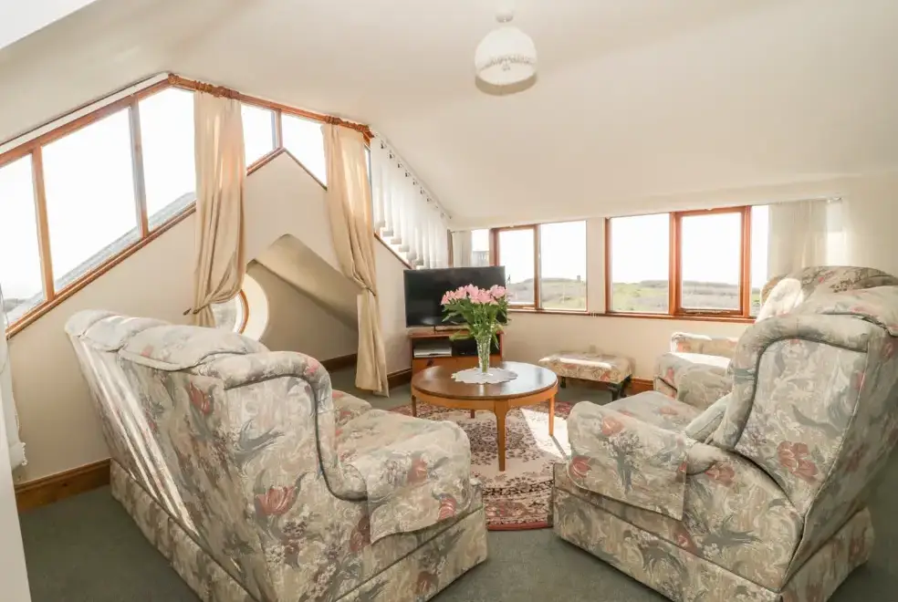 Lounge at Branscombe Holiday Cottage at Old Higher Lighthouse