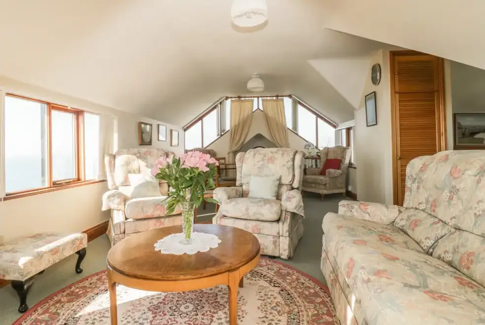 Lounge at Branscombe Holiday Cottage at Old Higher Lighthouse