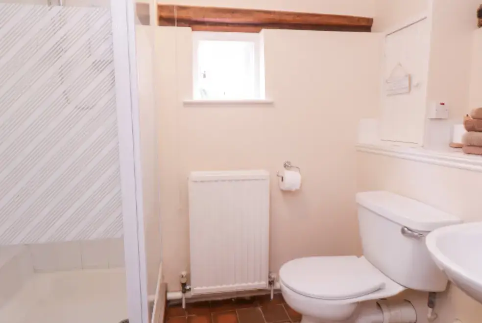 Shower room at Brew Cottage
