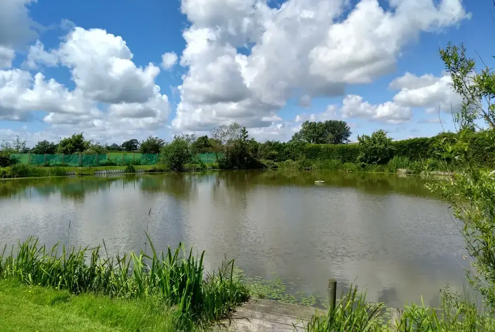 Lake view at Briarcroft Fishery Lodge