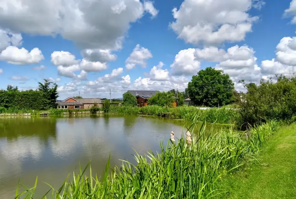Lake view at Briarcroft Fishery Lodge