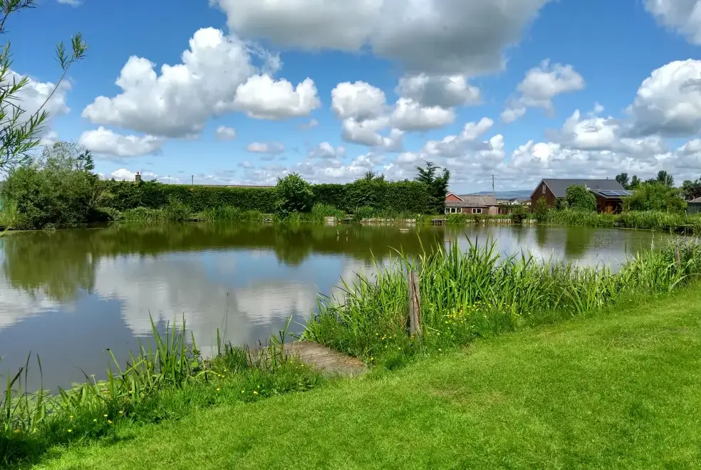 Lake view at Briarcroft Fishery Lodge