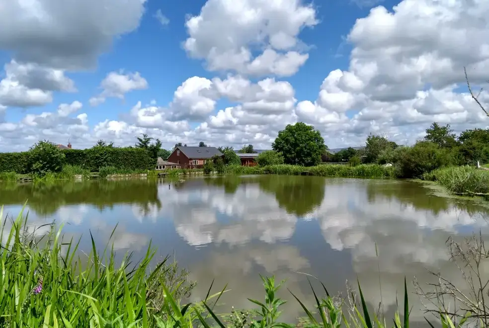 Lake view at Briarcroft Fishery Lodge