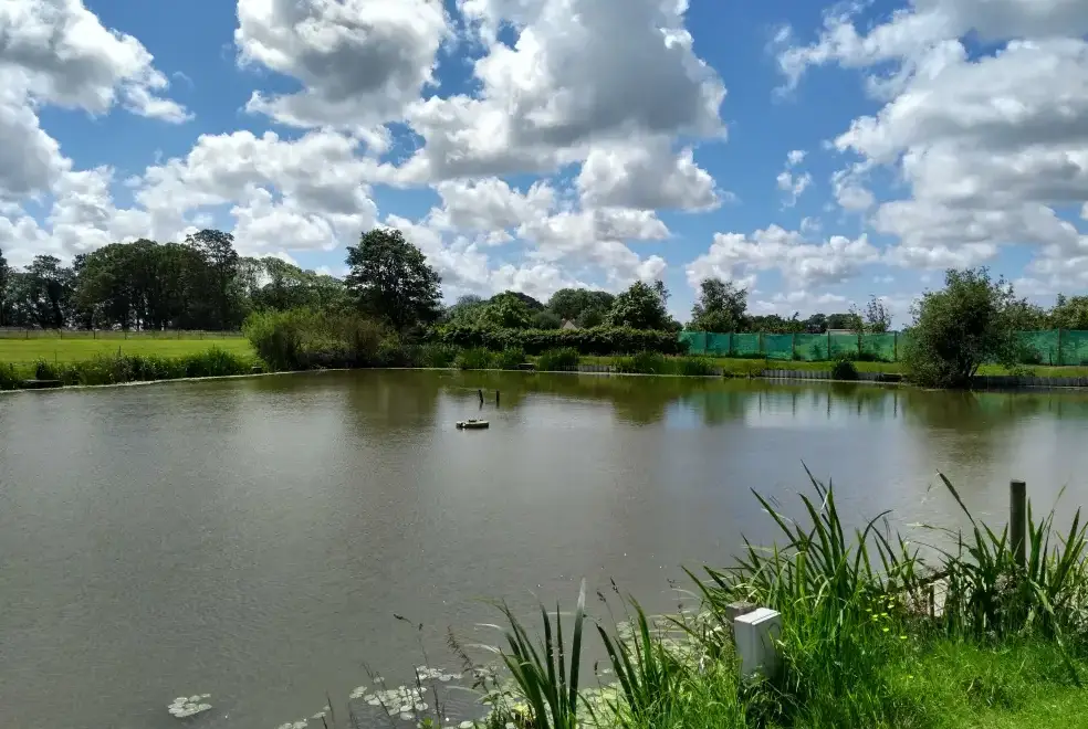Lake view at Briarcroft Fishery Lodge