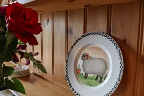 Farmhouse style kitchen at Broadings Cottage at Broadings Farm, North Yorkshire