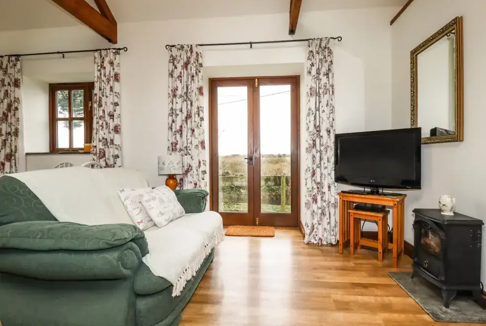 Lounge at Brock's Self-Catering Cornish Barn Conversion, The South West