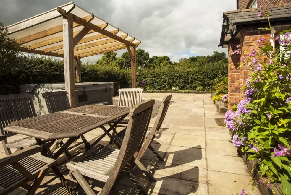 Patio area at Brookbank farm