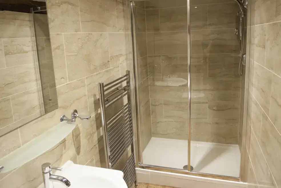 Shower room at Brookbank farm