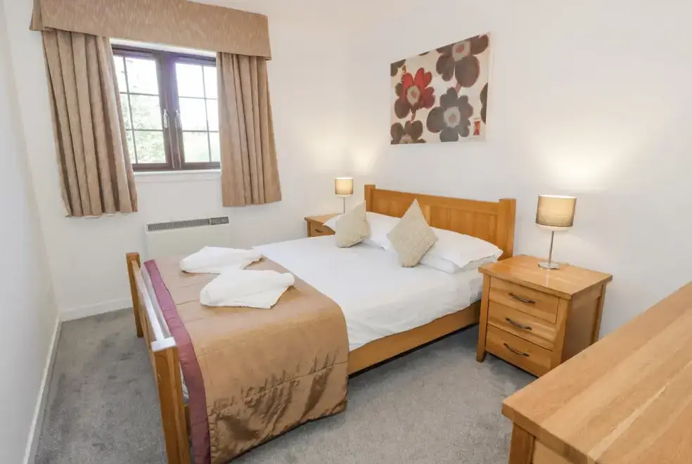 Bedroom at Brunston Castle Lodge