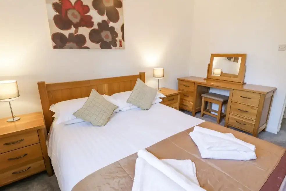 Bedroom at Brunston Castle Lodge