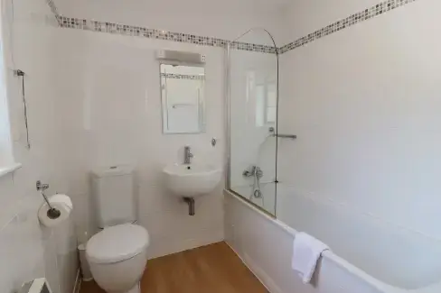 Family bathroom at Brunston Castle Lodge, Ayrshire