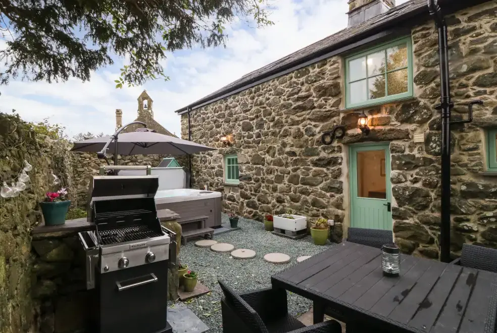 Patio area at Bryn Aber Bach