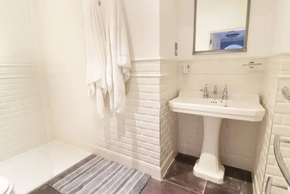 Shower room at Bryn Derwen