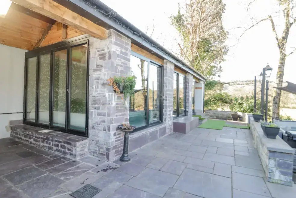 Patio area at Bryn Derwen