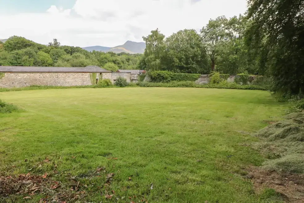 Enclosed garden at Bryn Derwen