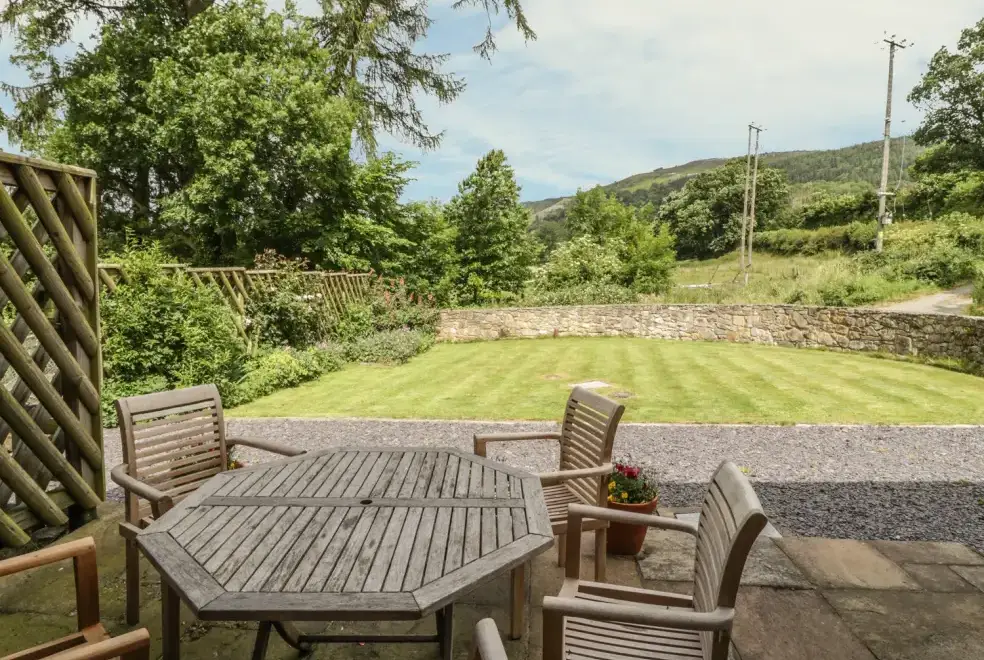 Garden at Bryn Howell Holiday Barn