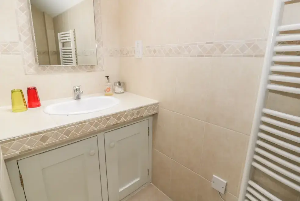 Shower room at Bryn Howell Holiday Barn