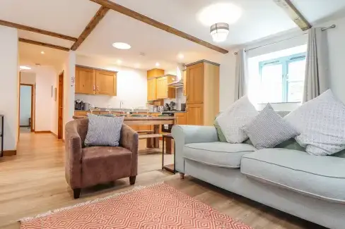 Open plan living area at Budock, Cornwall