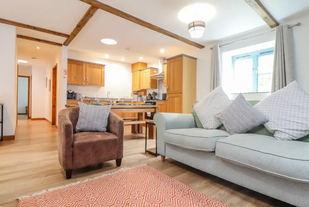 Open plan living area at Budock