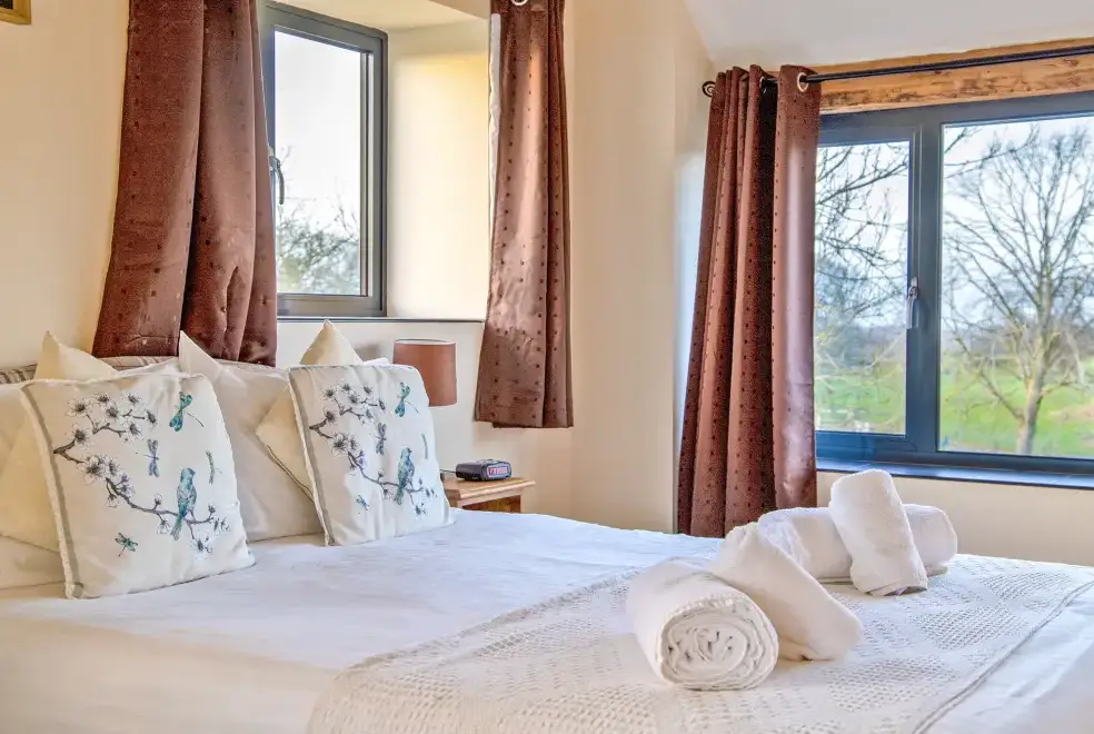 Bedroom at Buttercups 5 Star Cottage with Indoor Pool, Sports Court & Toddler Play Area