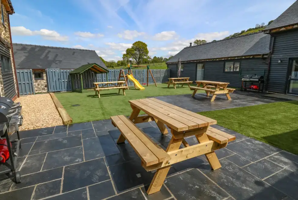 Children’s play area at Bwthyn Y Bugail (Shepherd's Cottage