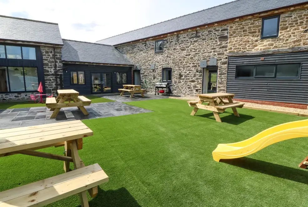 Enclosed garden at Bwthyn Y Bugail (Shepherd's Cottage
