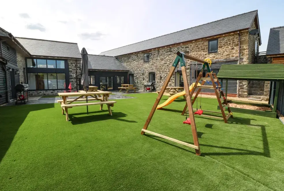 Children’s play area at Bwthyn Y Bugail (Shepherd's Cottage