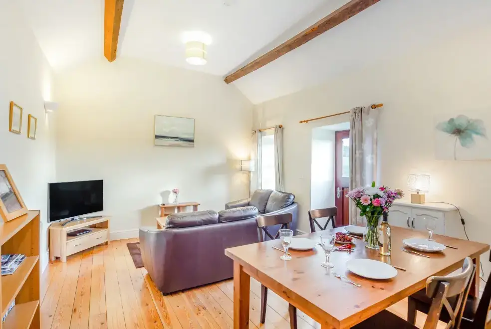 Open plan living area at Bwythyn-y-Saer