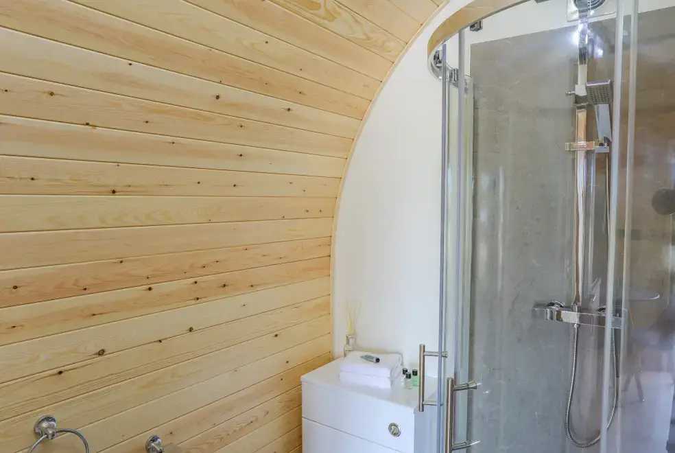 Shower room at Caban Cariad