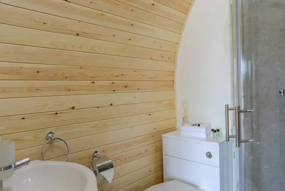 Shower room at Caban Cariad