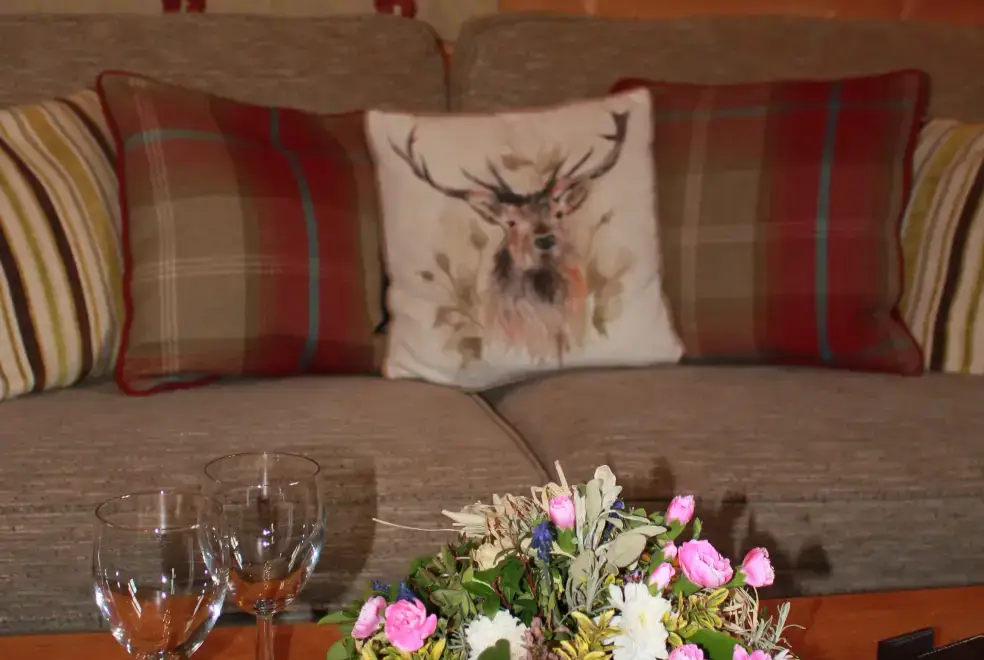 Lounge at Caban Iwrch with all weather Hot tub