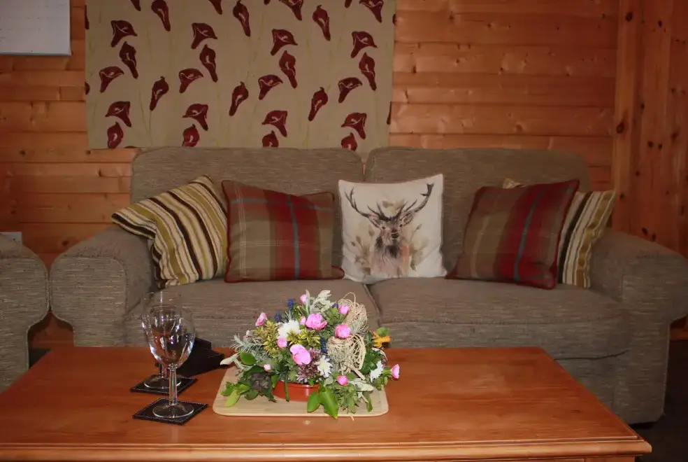 Lounge at Caban Iwrch with all weather Hot tub