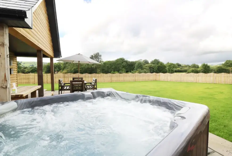 Private Hot Tub at Caban Nant Ddu