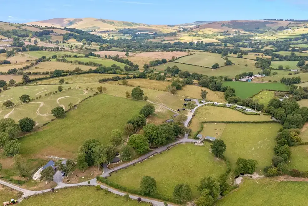 Countryside views at Caban Nant Ddu
