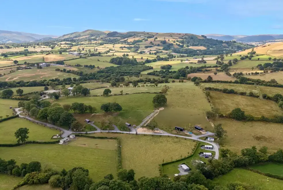 Countryside views at Caban Nant Ddu