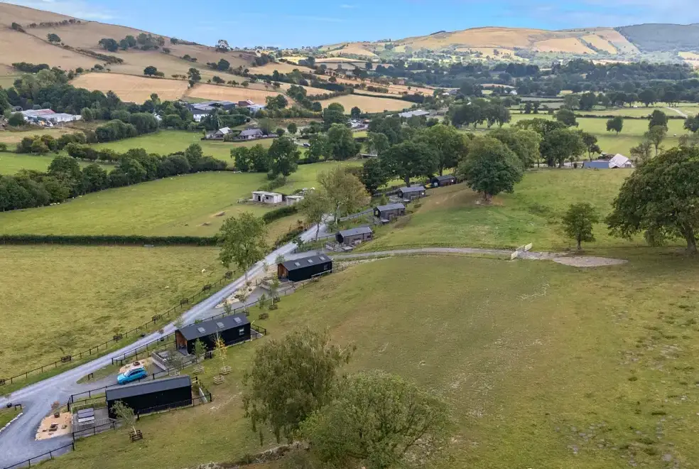 Countryside views at Caban Nant Ddu
