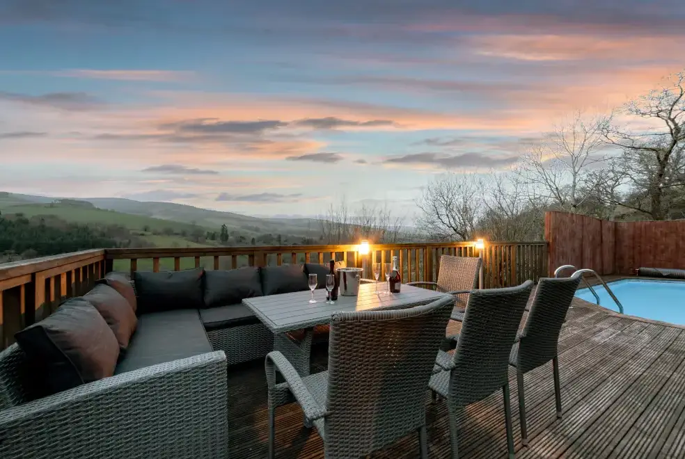 Decked area at Cae Madog Barn