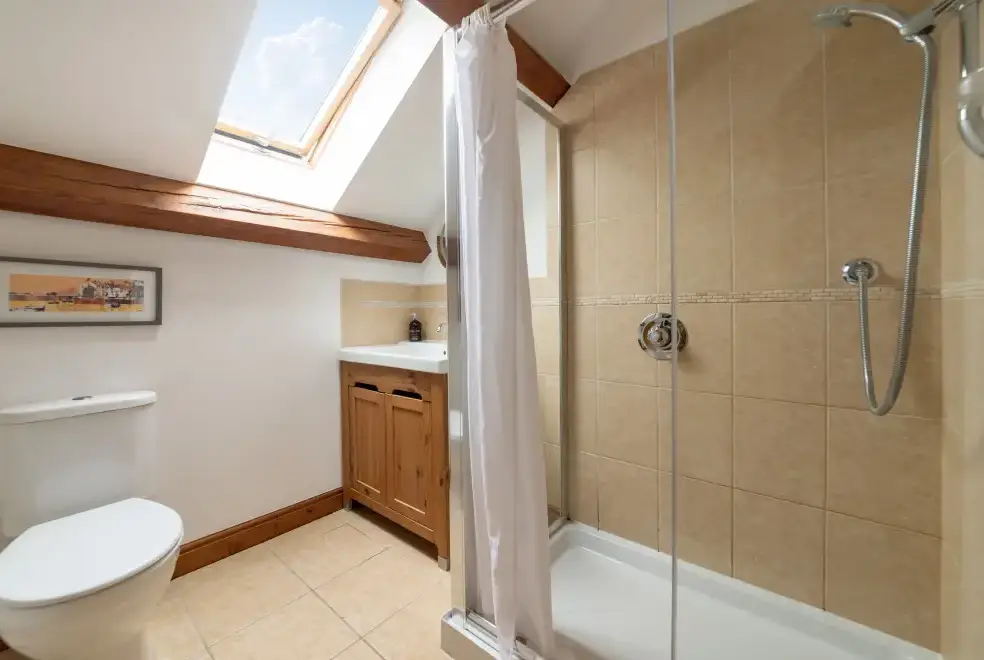 Shower room at Cae Madog Barn