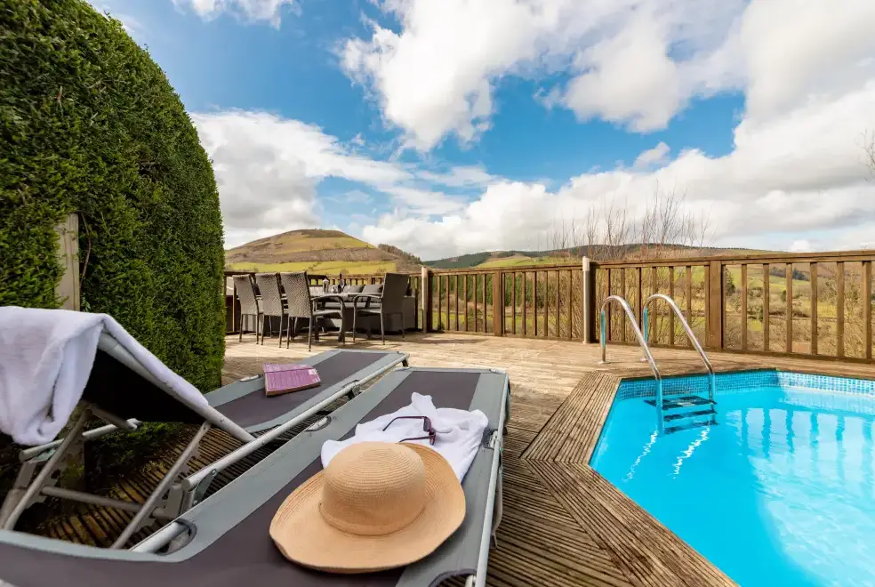 Decked area at Cae Madog Barn