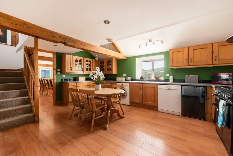 Farmhouse style kitchen at Cae Madog Barn