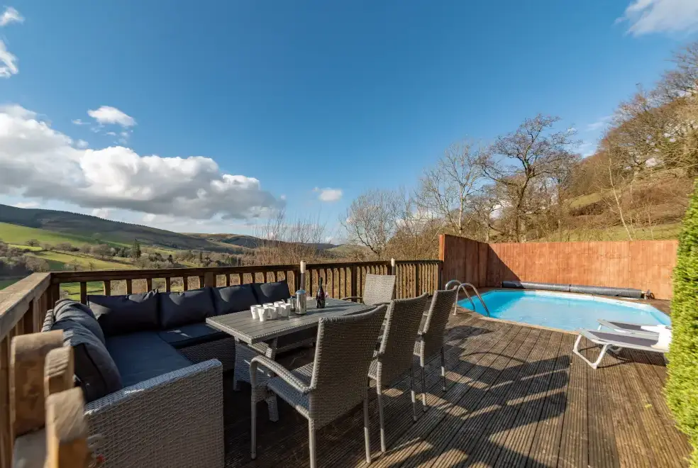 Decked area at Cae Madog Barn