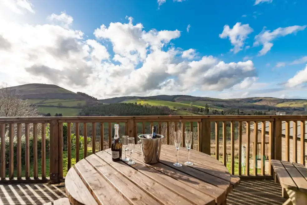 Decked area at Cae Madog Barn