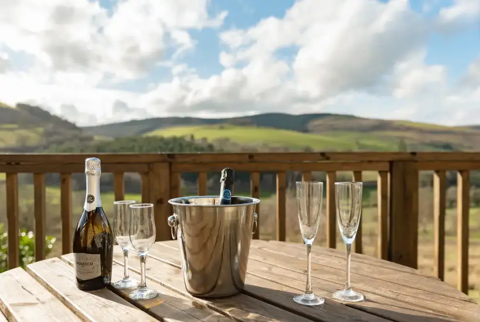 Decked area at Cae Madog Barn