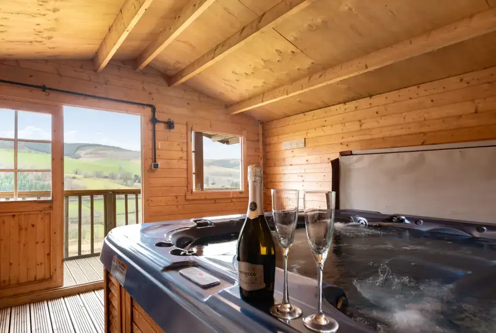 Private Hot Tub at Cae Madog Barn