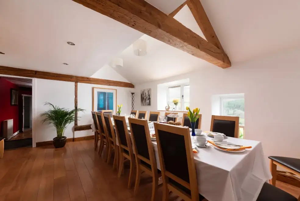 Dining room at Cae Madog Barn