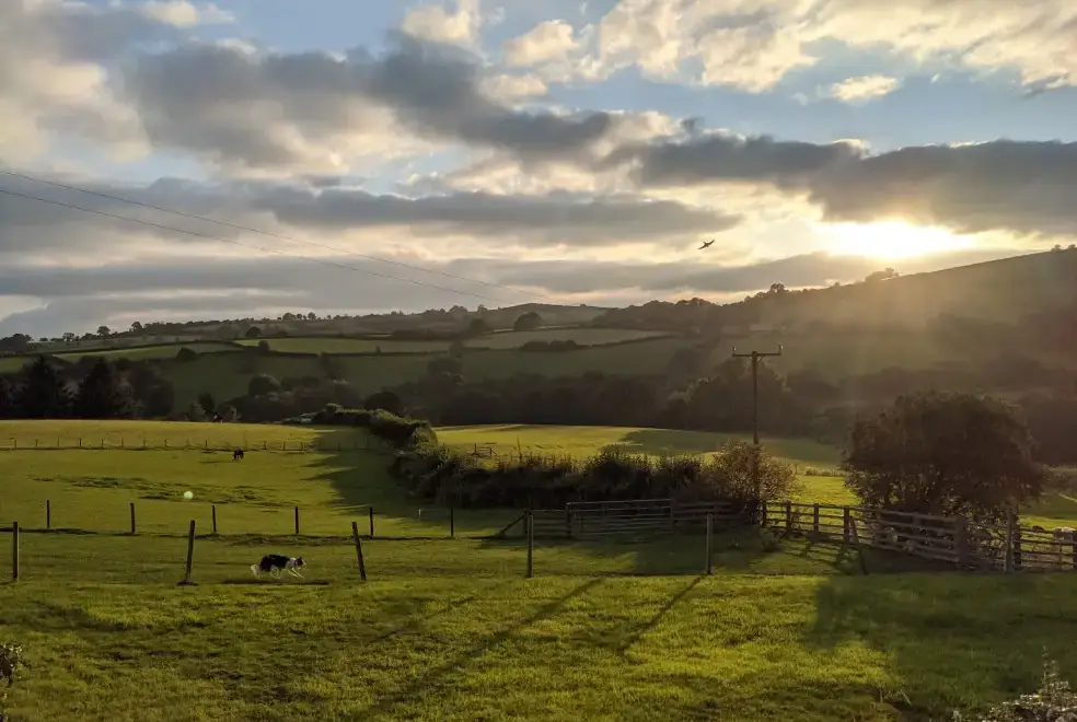 Countryside views at Caecrwn