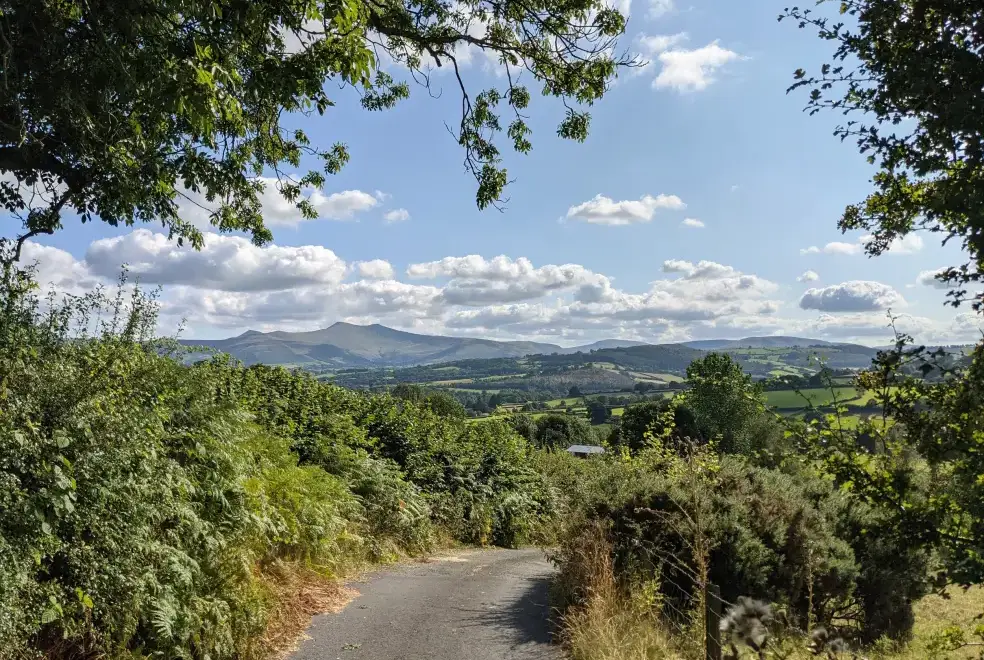 Countryside views at Caecrwn