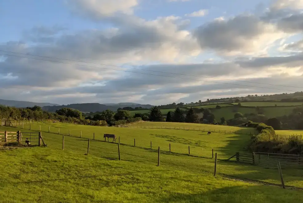 Countryside views at Caecrwn